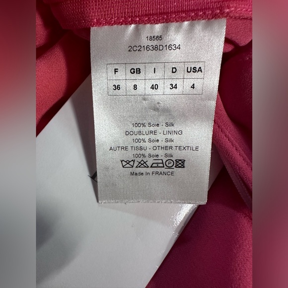 Vintage CHRISTIAN DIOR Runway Pink Silk Kaftan Sheath Shift Dress NWT $5400 Sz 4 - Picture 7 of 14